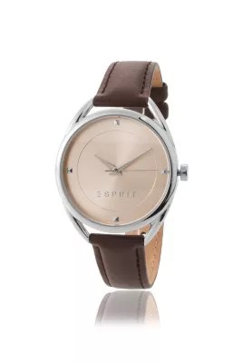 Esprit watch for women with a brown leather strap at our Online Shop