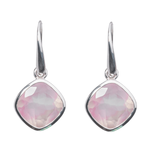 Rose Quartz Quintessence Earrings Wholesale Fine Sterling Silver Jewelry