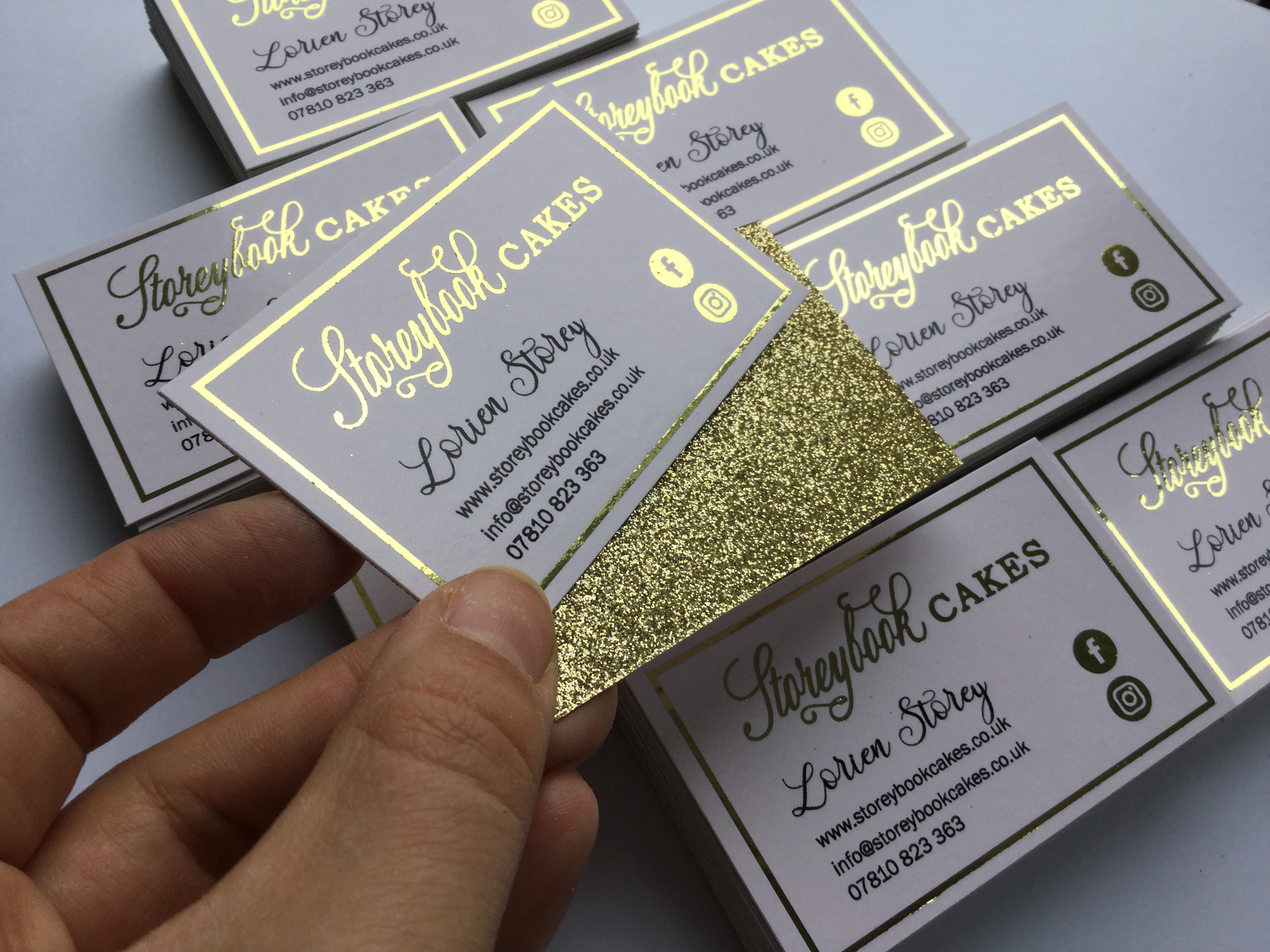 Foil Finish Glitter Business Cards Essar Aitch
