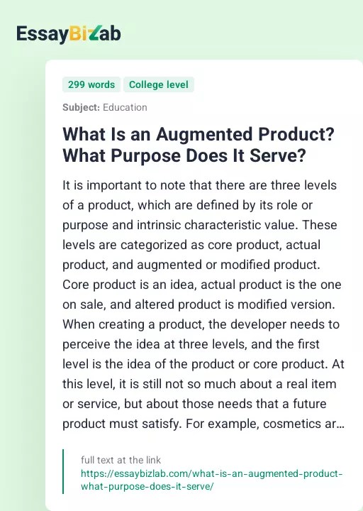 What Is an Augmented Product? What Purpose Does It Serve?