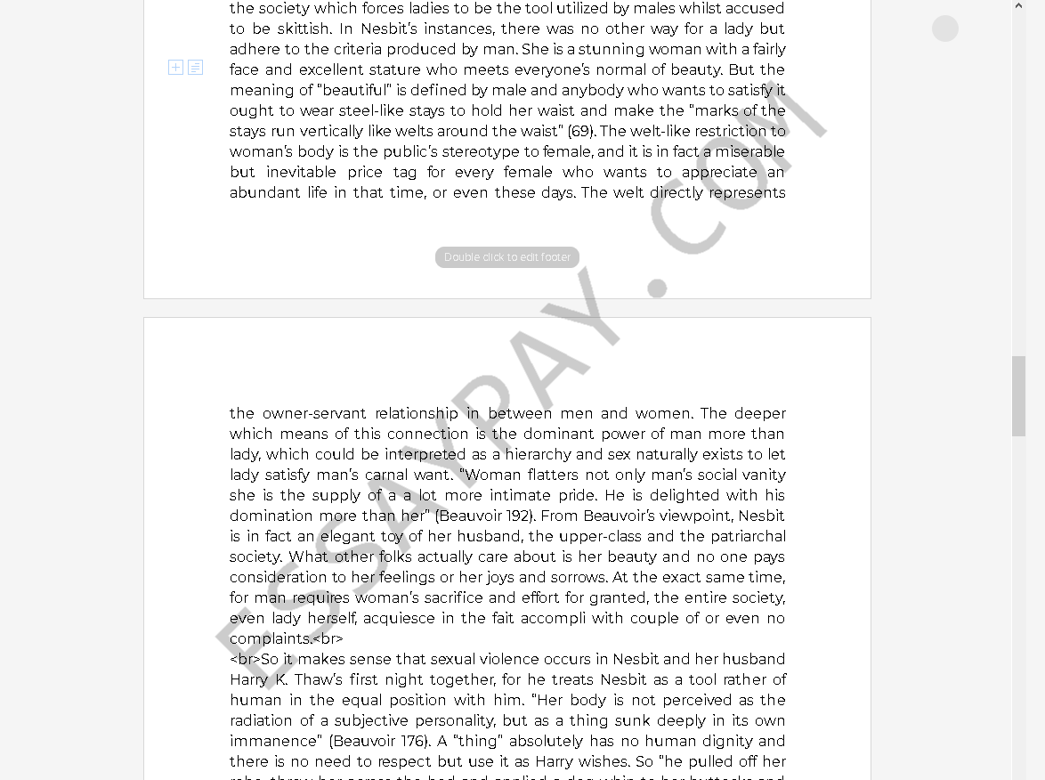 Evelyn Nesbit From Being Object to a Subject [Essay Example