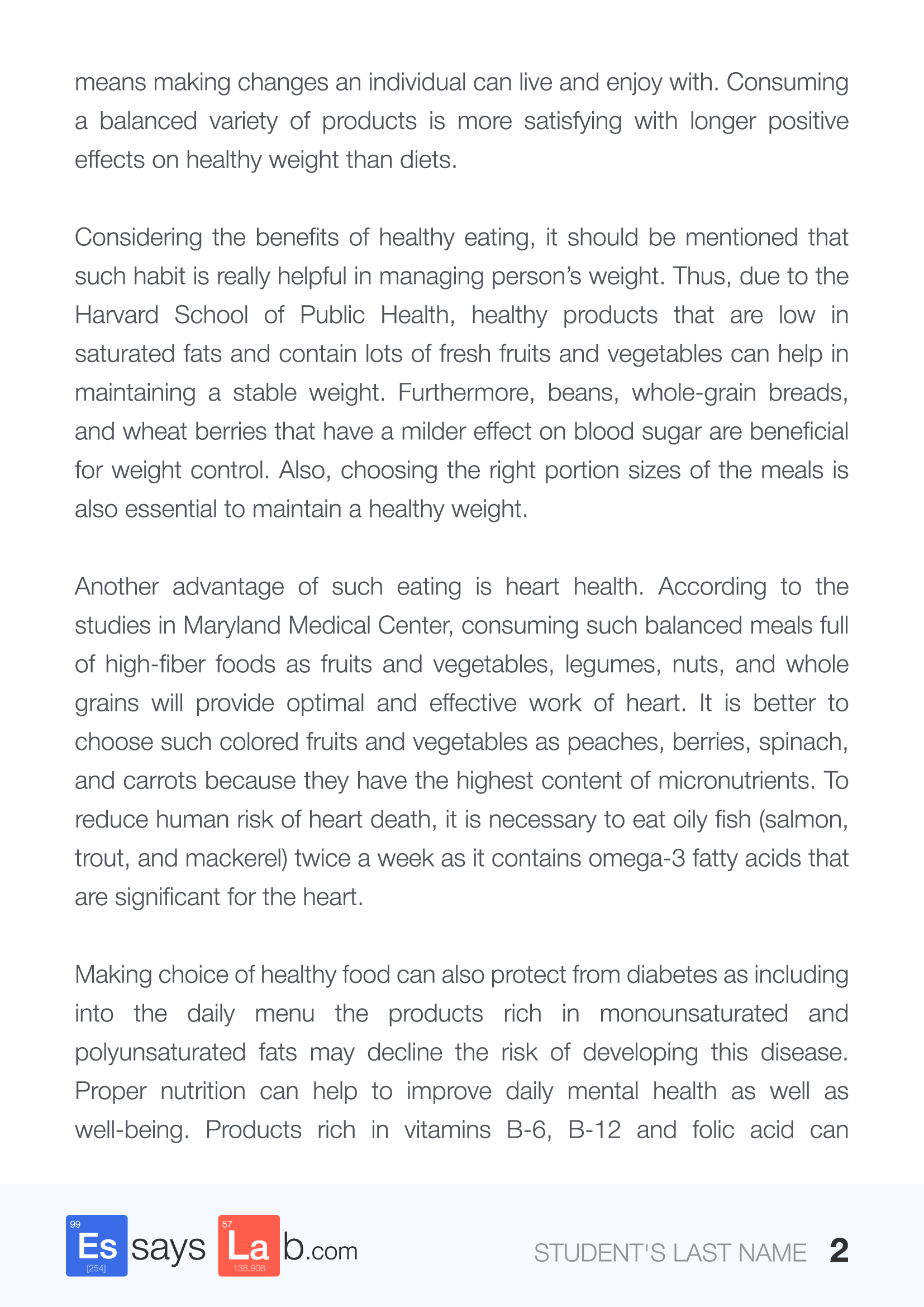 A healthy eating essay sample and professional writing help