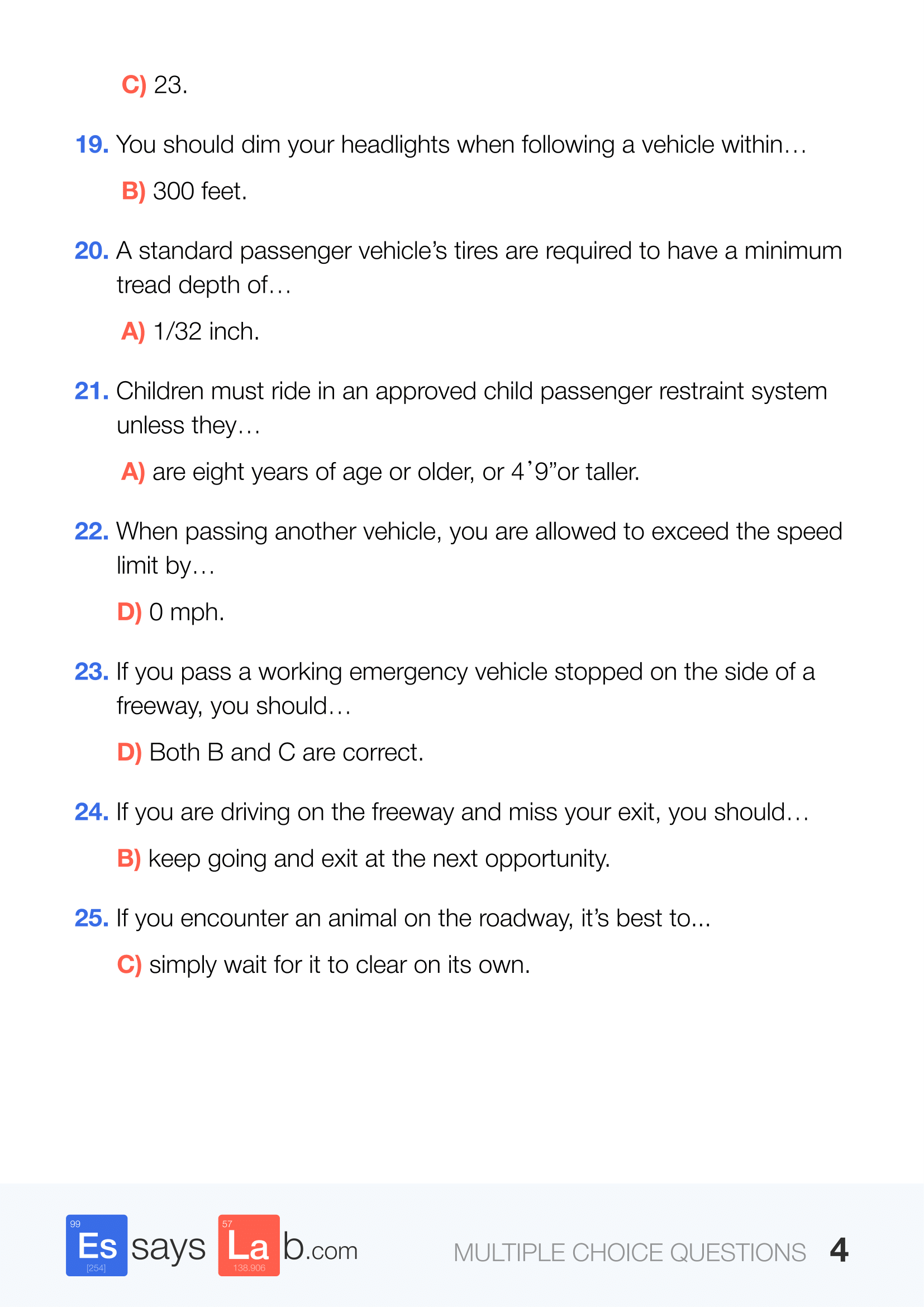 Help with Multiple Choice Questions | Purchase Our Services
