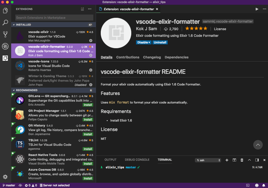 Elixir and VS Code · Elixir Phoenix Web Stack