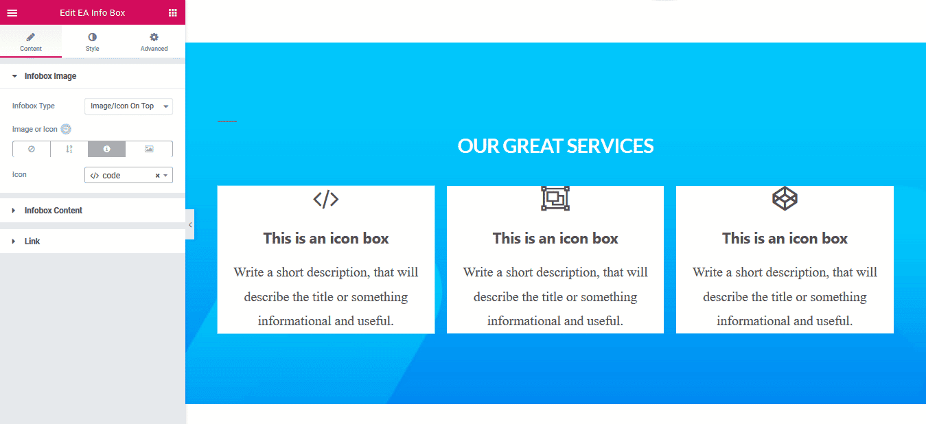 Info Box Essential Addons for Elementor