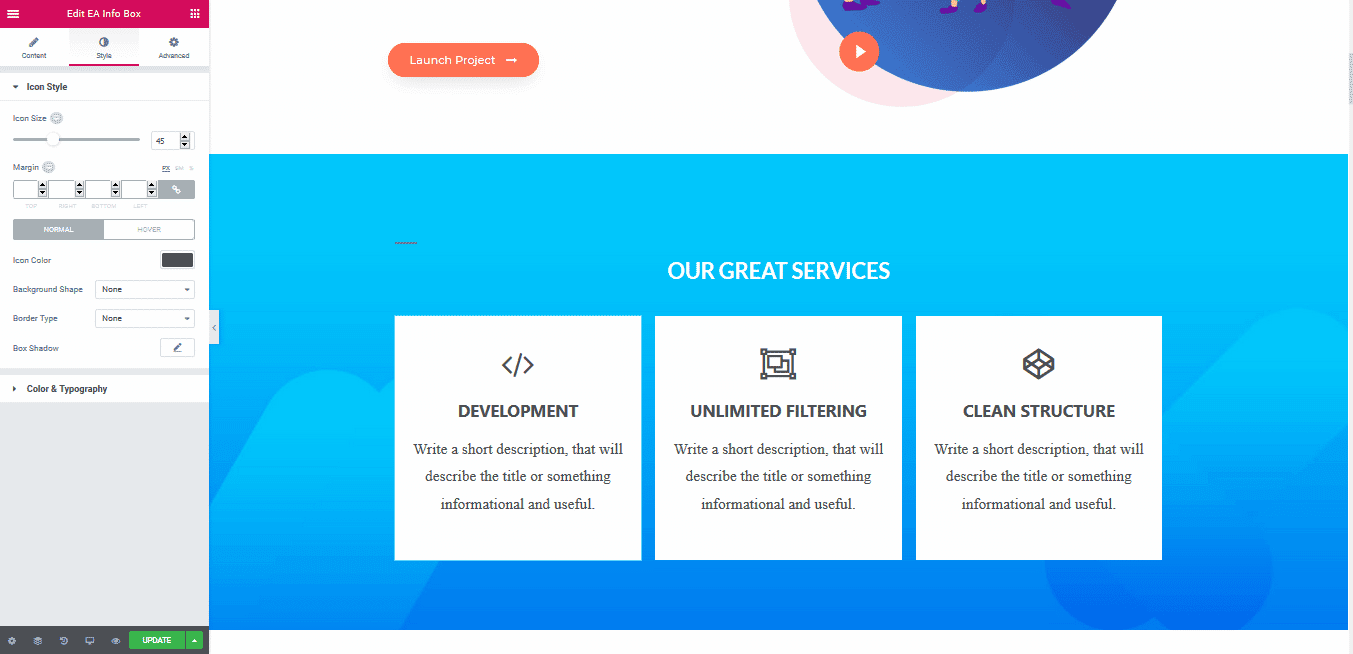 Info Box Essential Addons for Elementor