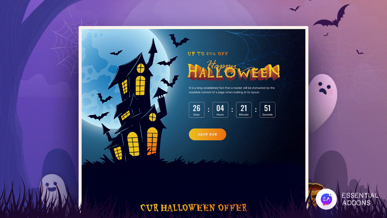How To Create A Spooky Halloween site With 1 Click Using Elementor