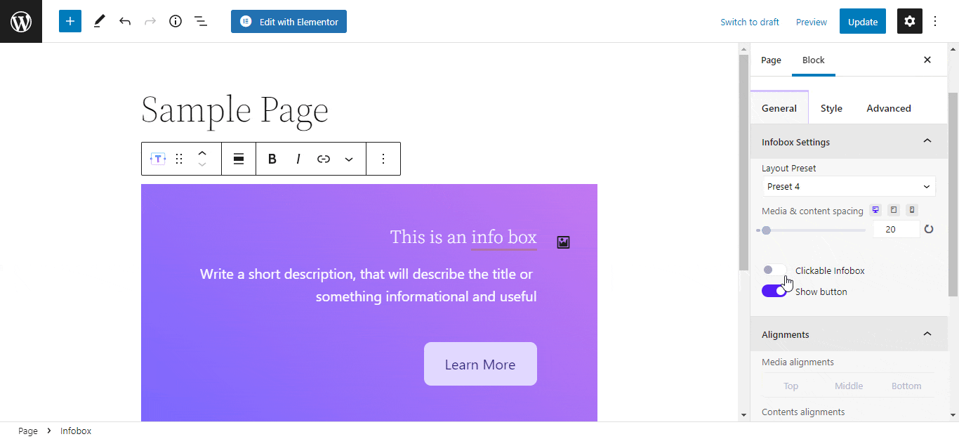 How To Use Infoboxes To Highlight Any Content in WordPress?