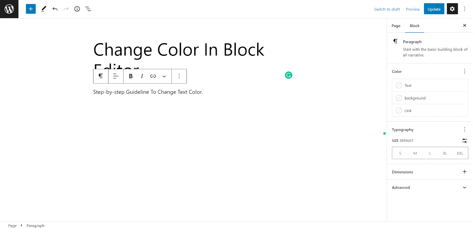How To Change Text Color In WordPress Block Editor