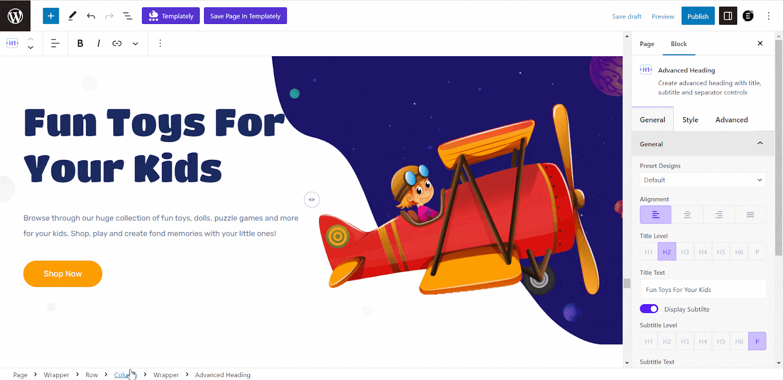 How To Create An Online Toy Store With Gutenberg Ready Template