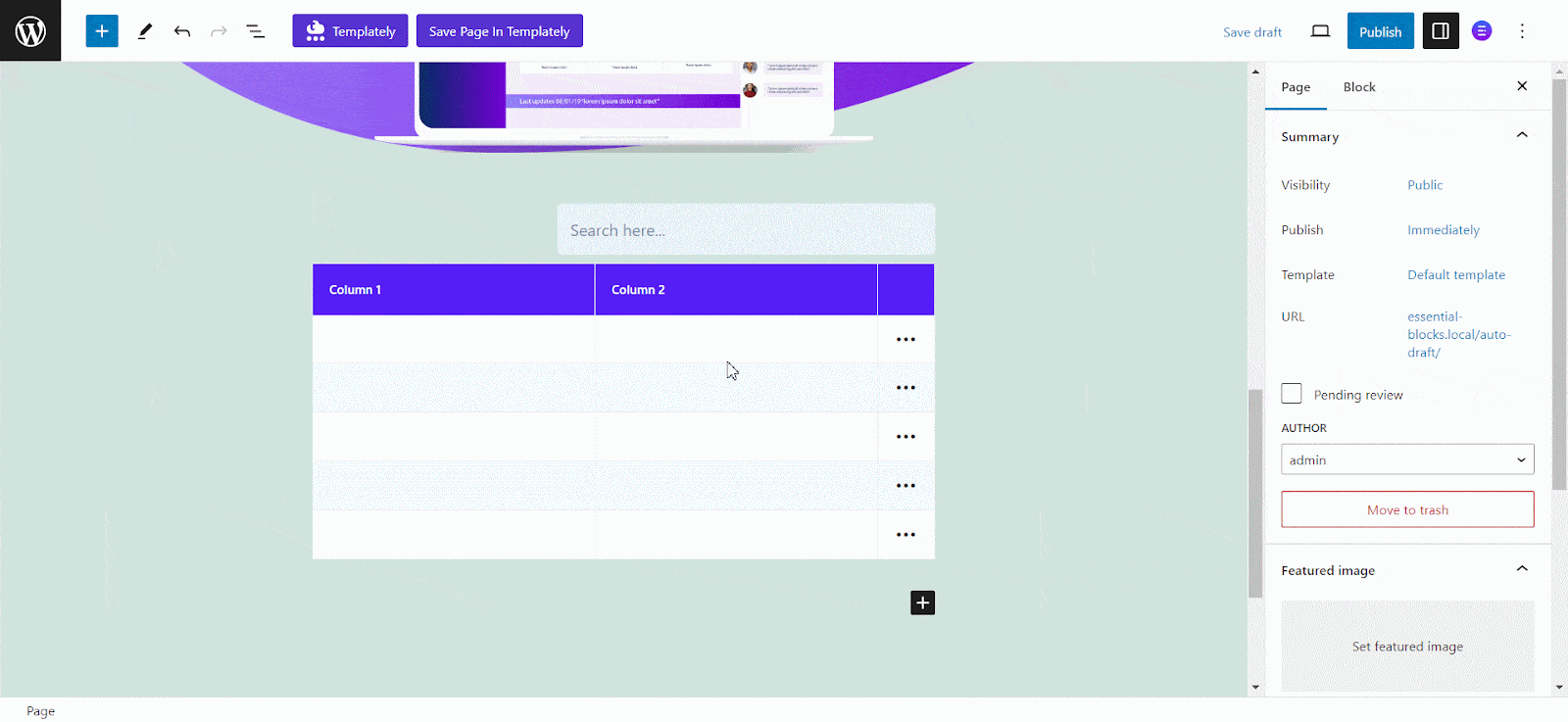 EB Data Table Essential Blocks