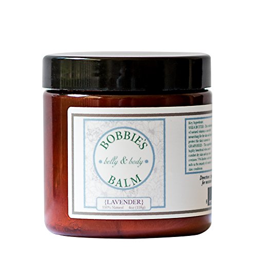 Lavender tummy butter for pregnant women to prevent stretch marks and moisturize itchy skin on