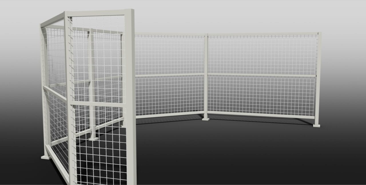 Revit Family Industrial Meshed Fence Essential BIM
