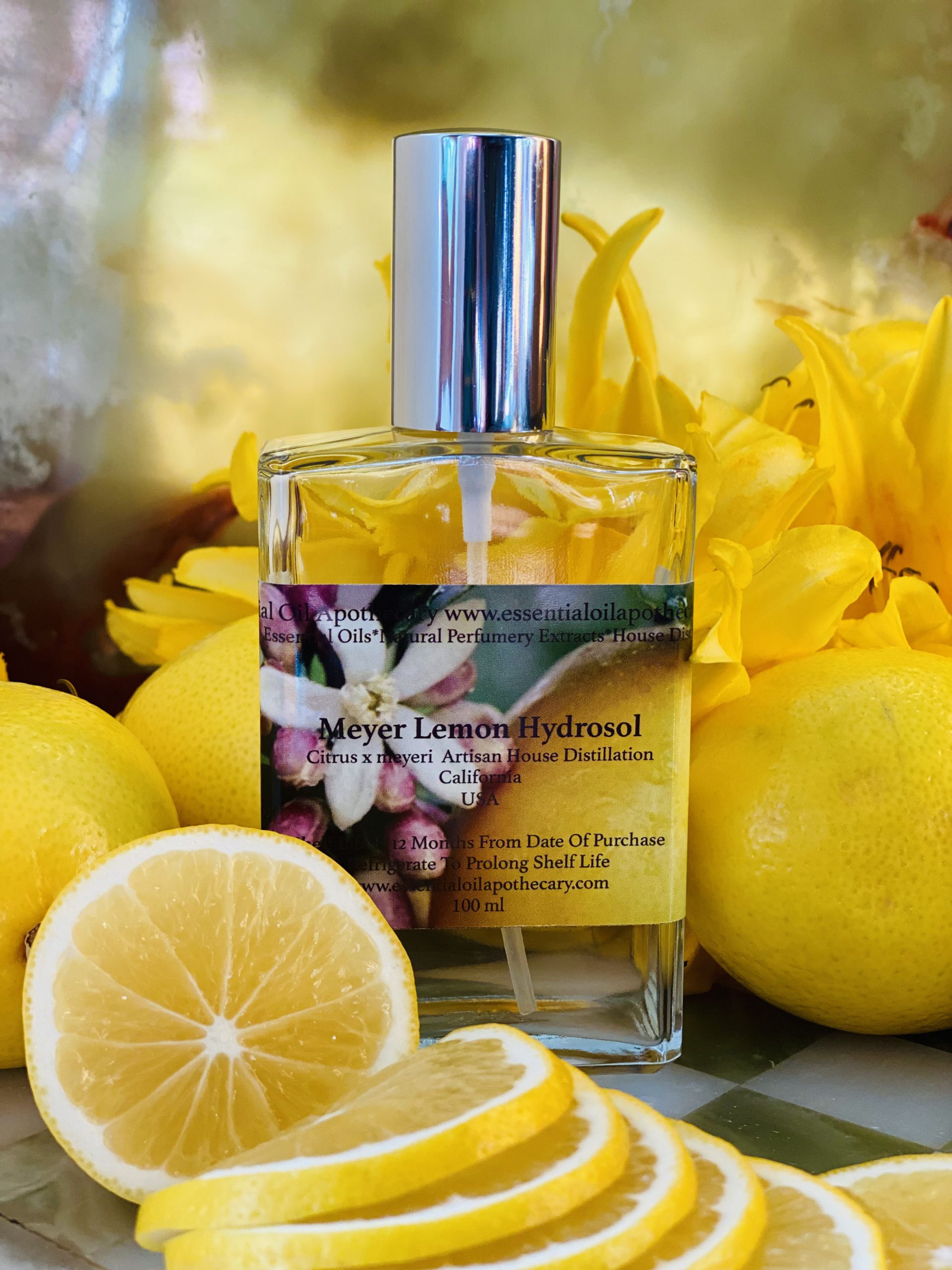 Meyer Lemon Hydrosol, California Essential Oil Apothecary