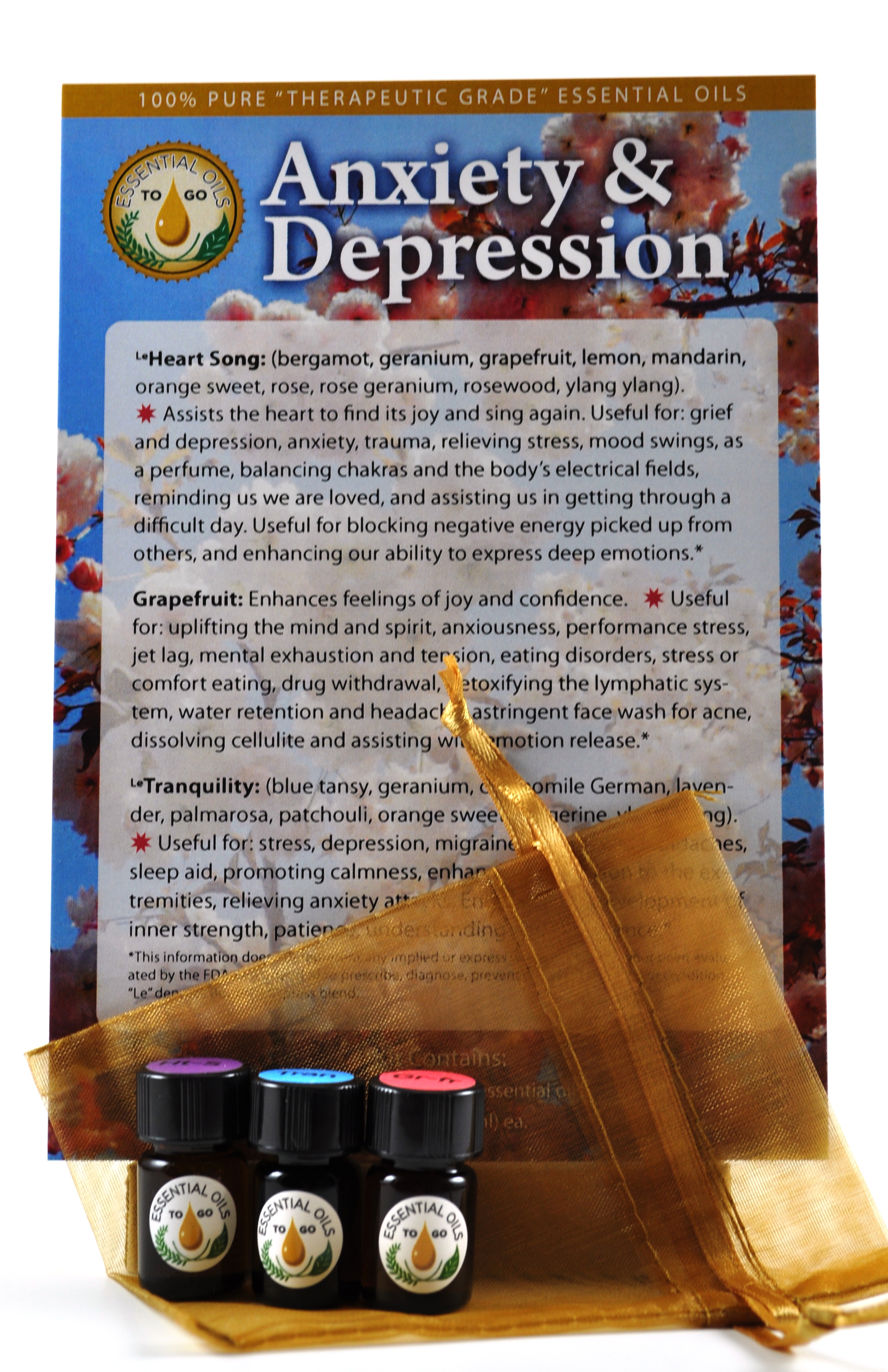 Anxiety and Depression Kit Essential Oils to Go