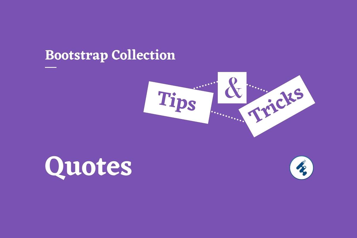 10+ Bootstrap Quotes (latest collection) Essential  Apps