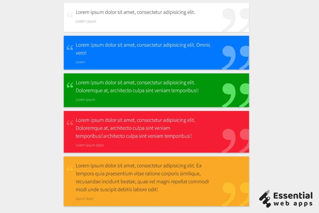 10+ Bootstrap Quotes (latest collection) Essential  Apps