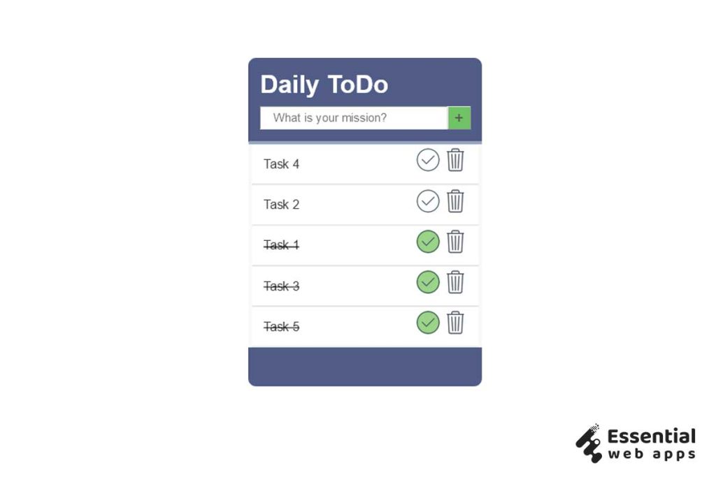 10+ JavaScript ToDo List (latest collection) Essential  Apps