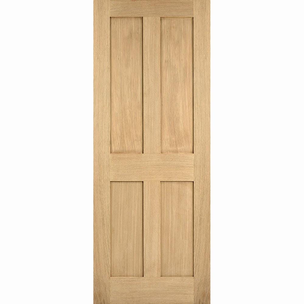London 4 Panel Unfinished Oak Doors Essex Timber & Plywood