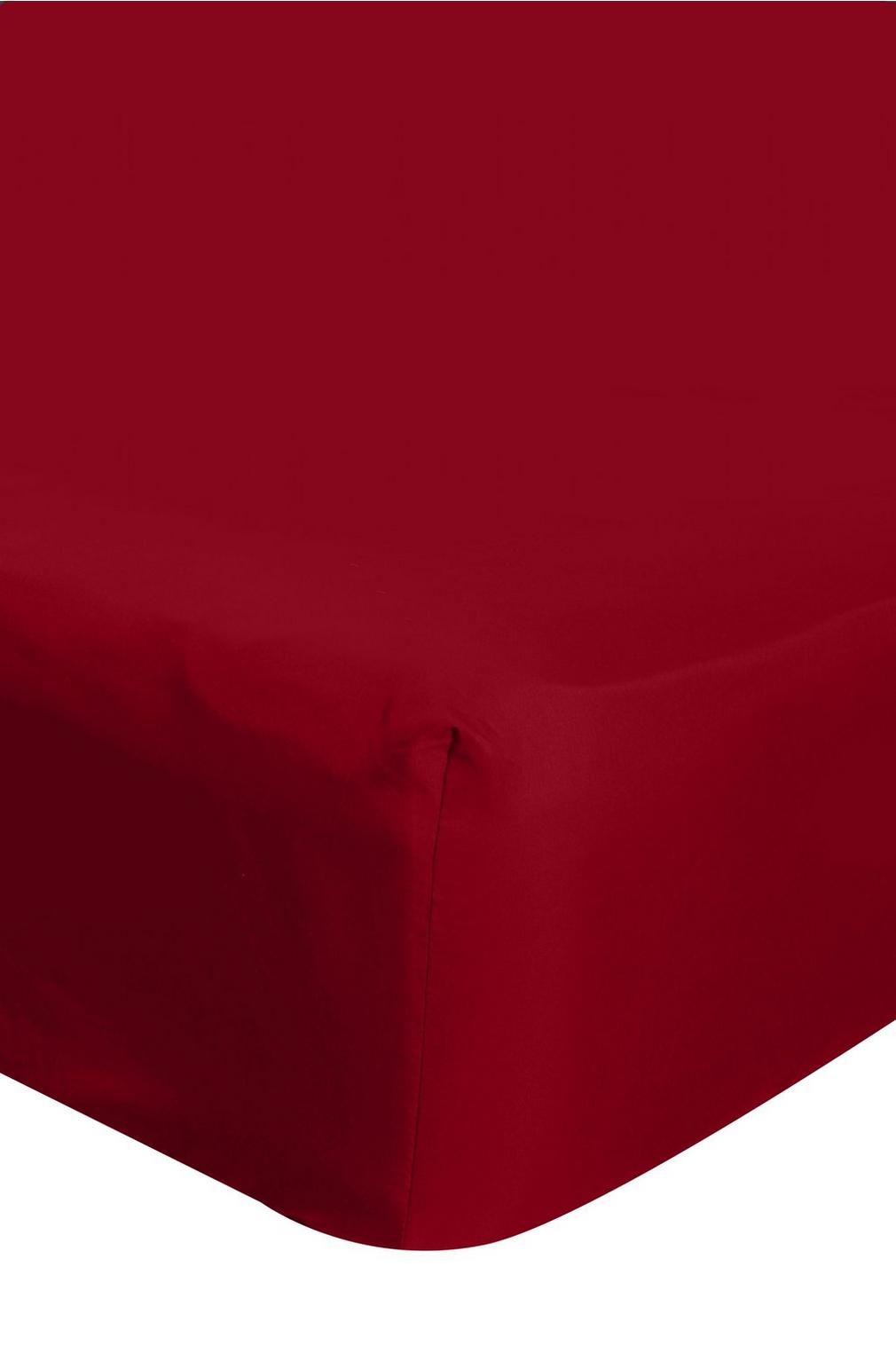 Polyester Fitted Sheet. Red Essops