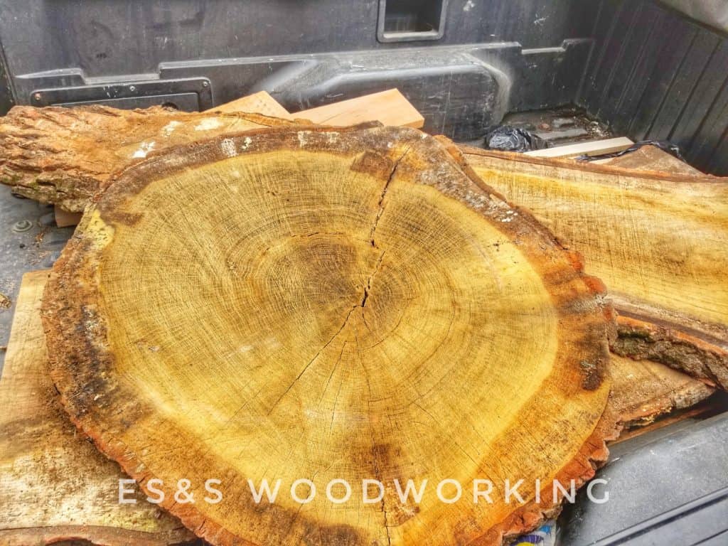 Oak Slab Lumber Fresh From The Mill ES&S Woodworking ES&S