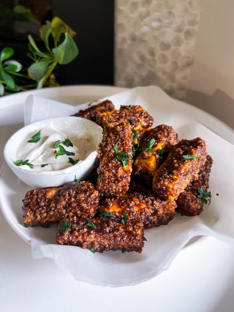Vegan BBQ Wings With Tofu Essy Cooks