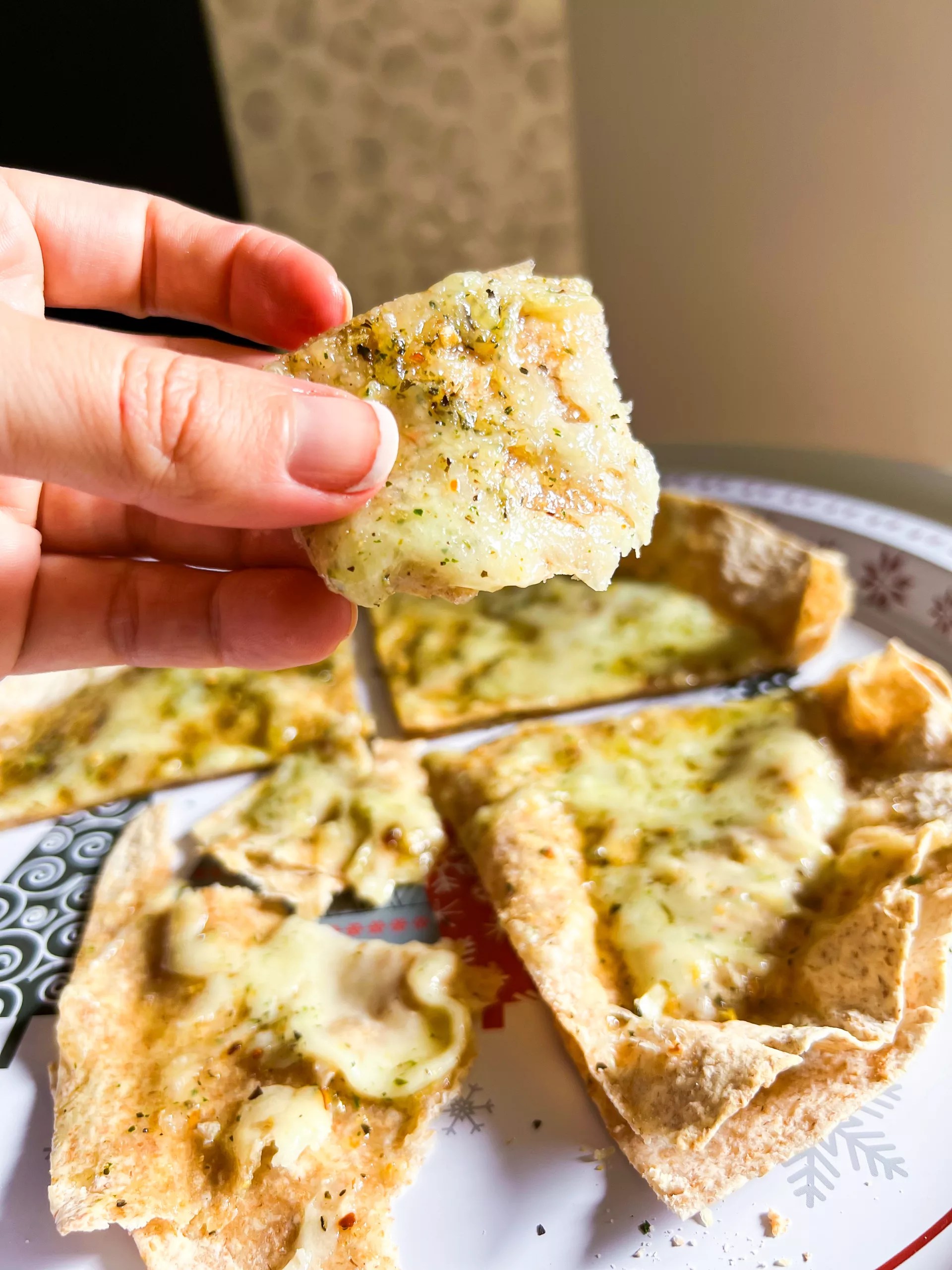 Tortilla Garlic Bread Easy Cheesy Air Fryer Recipe