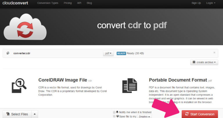 Converter arquivos CorelDraw em AI, EPS, imagens ou versões anteriores