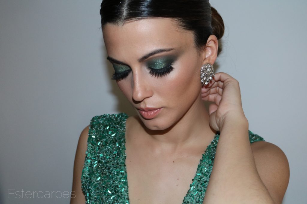 Maquillaje para boda de noche vestido verde Vestidos no