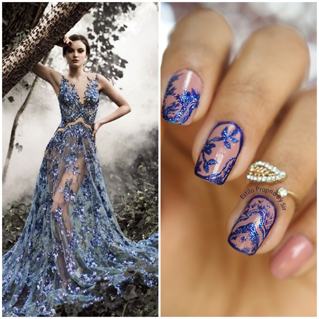 Unha Inspiração Vestido Azul Estilo Próprio by Sir