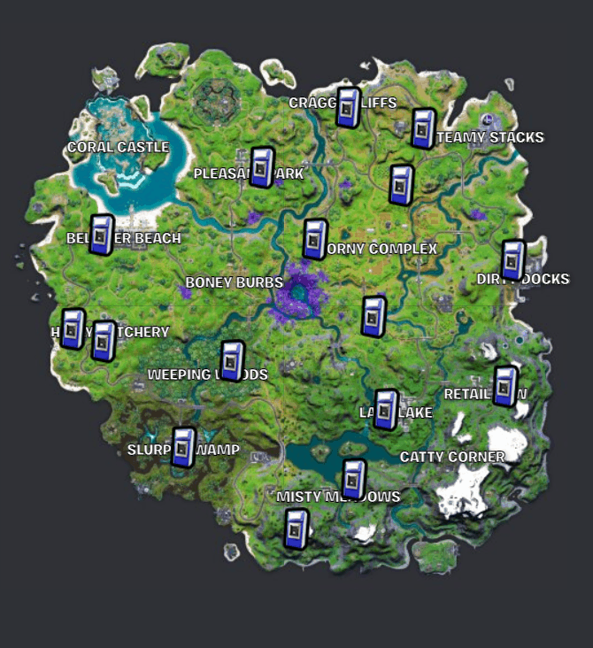 ATM Locations In Fortnite For "Free Guy" Quests