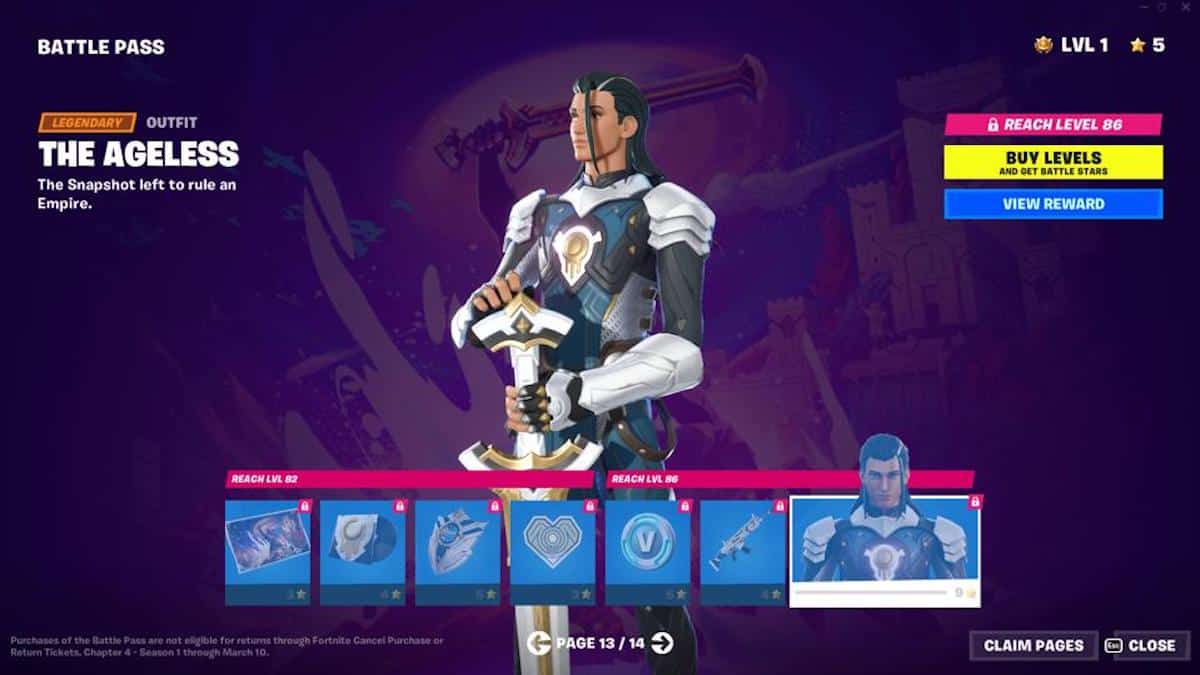 Fortnite Chapter 4 Battle Pass All Tiers and Rewards