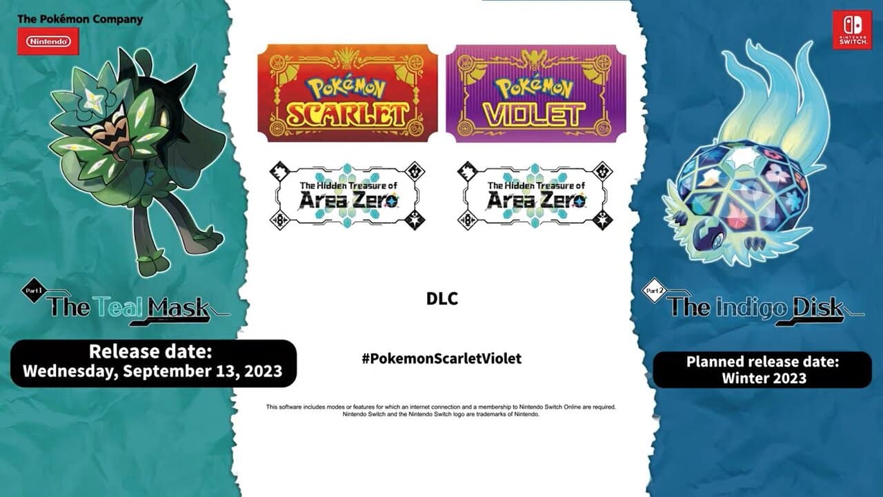 Pokémon Scarlet and Violet DLC The Teal Mask Release Date