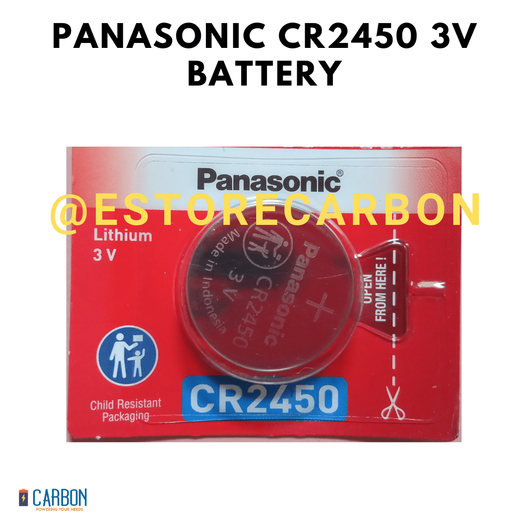 Panasonic CR2450 3V Coin cell battery estorecarbon