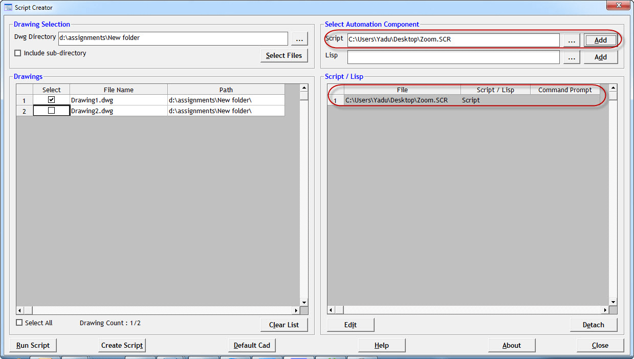 Free Software Run Script and Lisp on Multiple Drawings