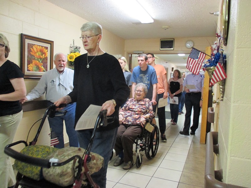 Church on the Move to Golden Years Nursing Home, June 2016 Elk Spring