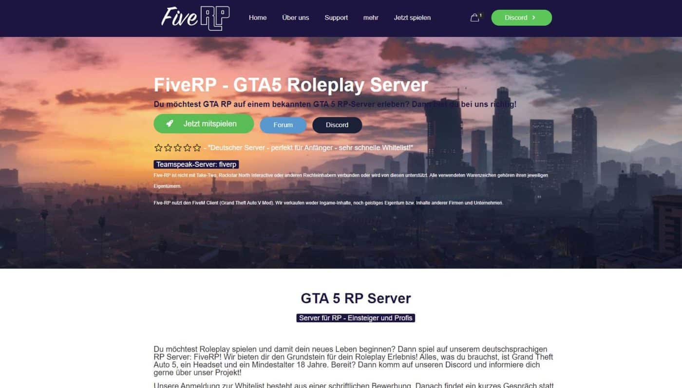 FiveMServerliste FiveMServer zum Spielen