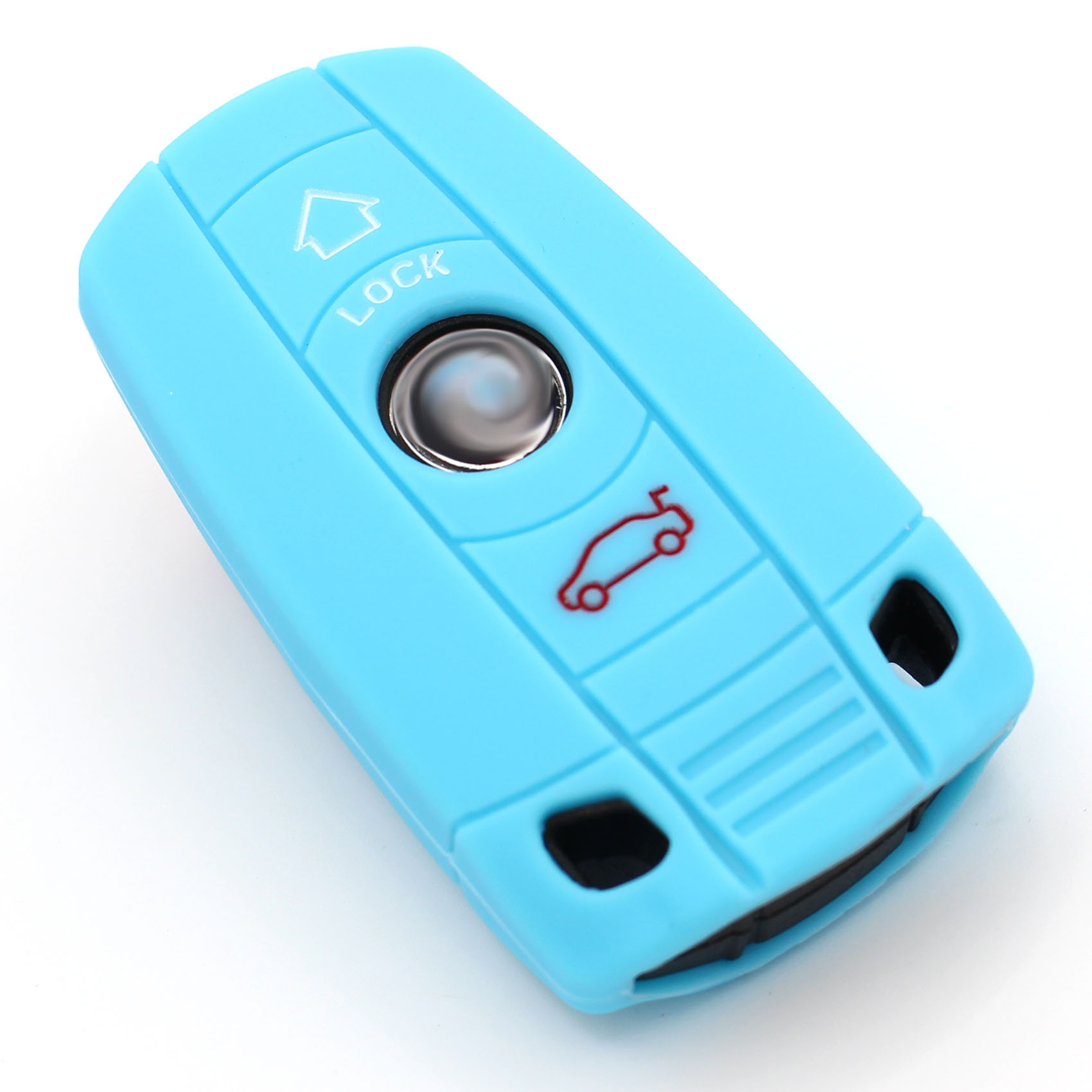 BMW B Silikon Schlüssel Hülle Hellblau E60 E61 E70 E81 E83 E87 E90 E91