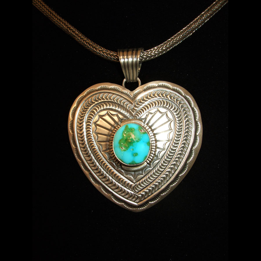 Heart's Delight Turquoise Heart Shaped Pendant Etania Gems & Jewelry