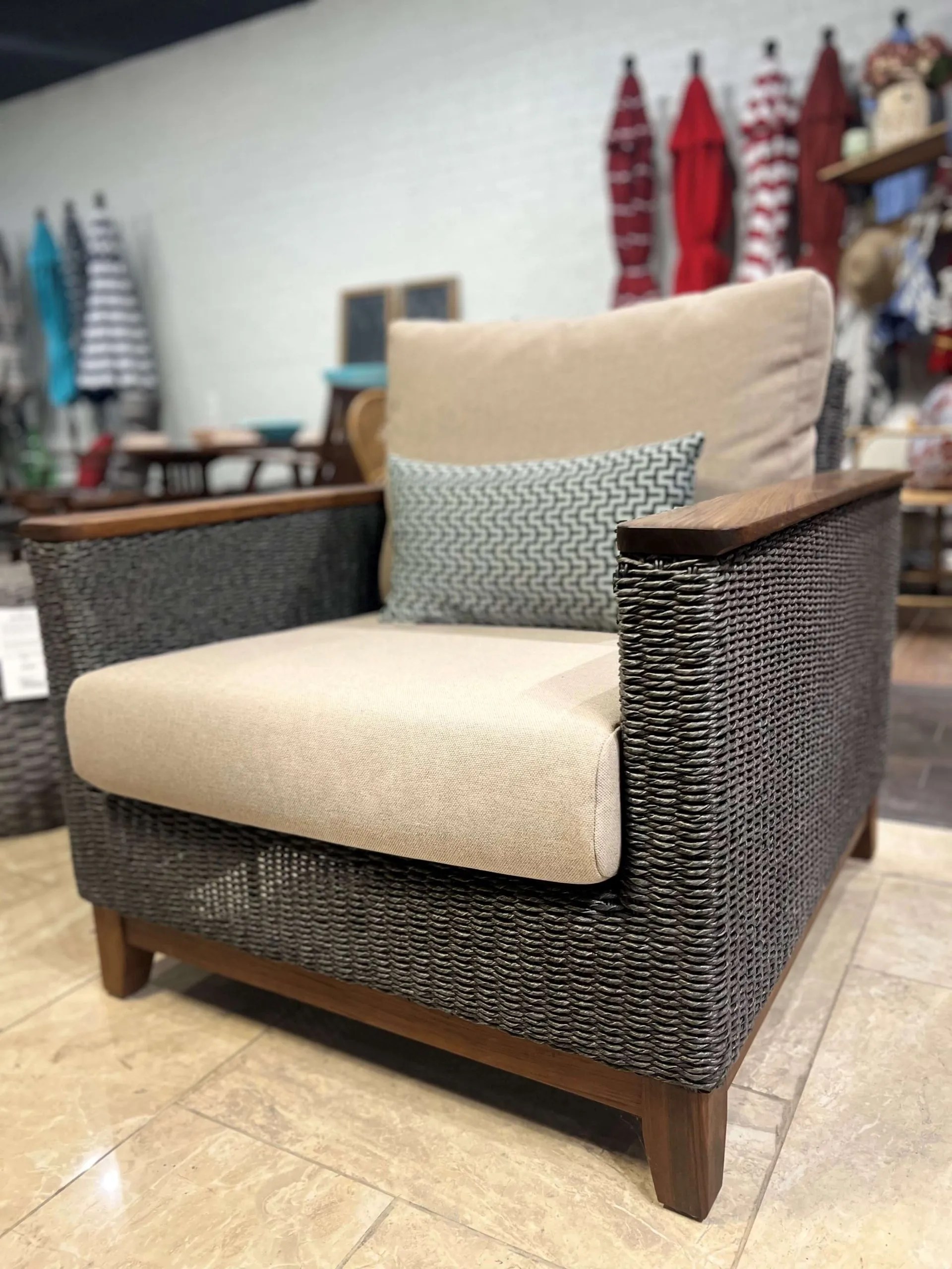 Jensen Outdoor Coral Club Chair East Texas Brick