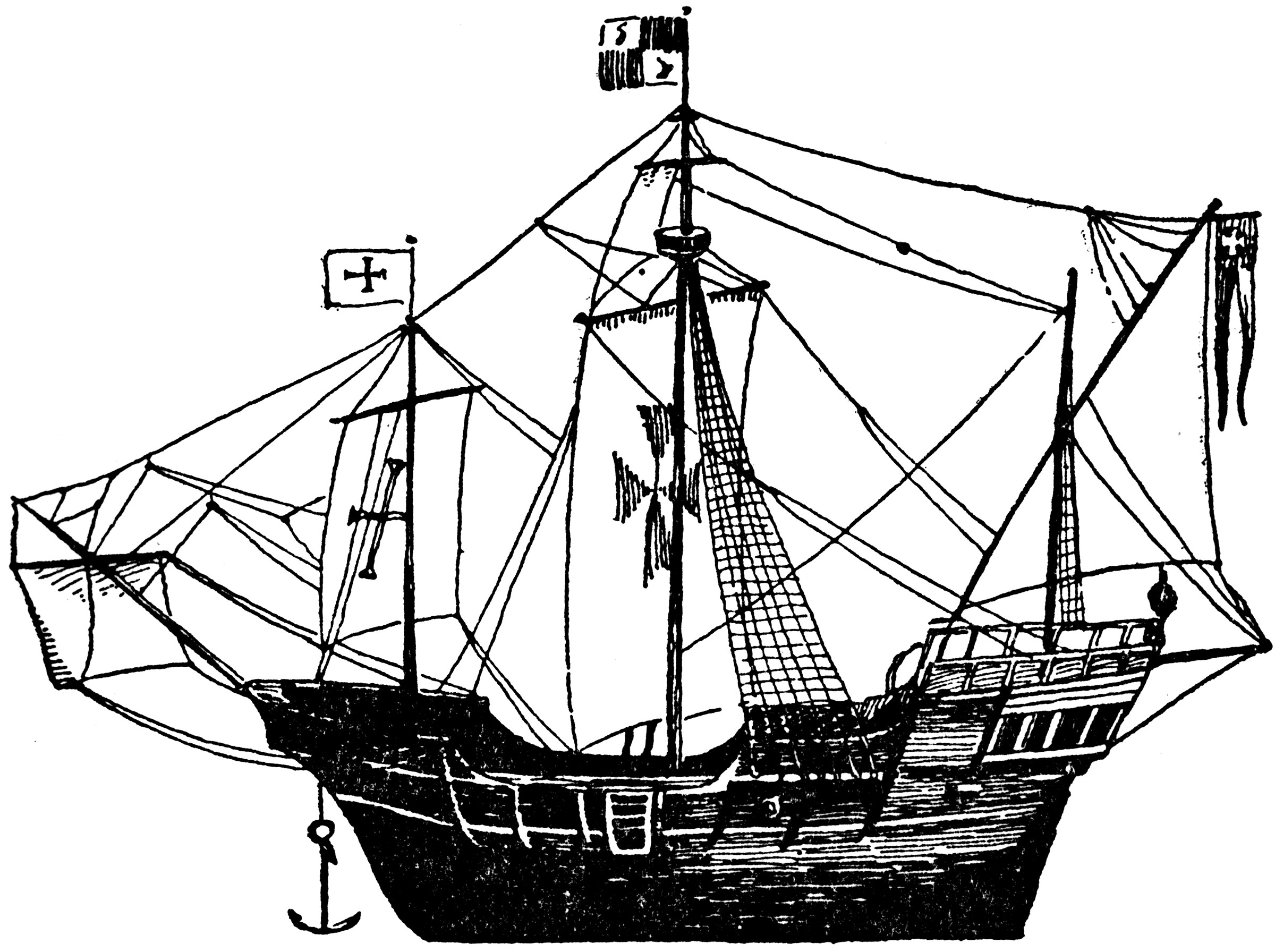 Columbus' Ship ClipArt ETC