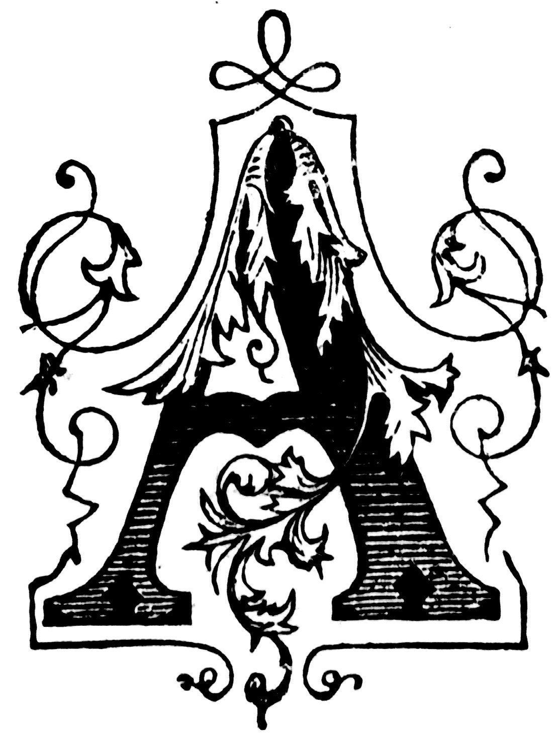 A, Ornamental letter ClipArt ETC