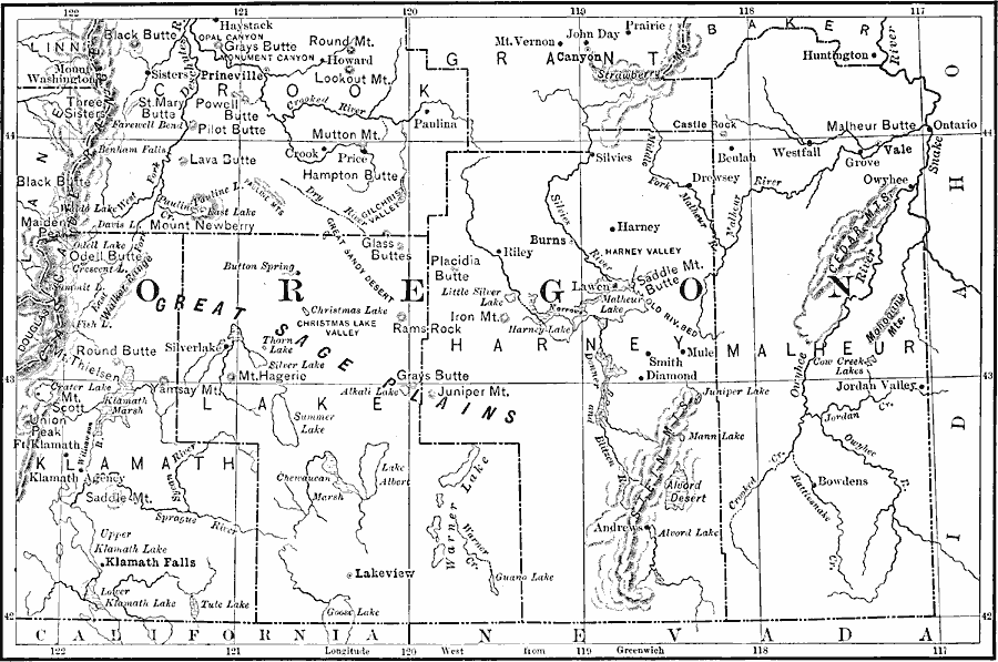 Southeast Oregon Drainage Features