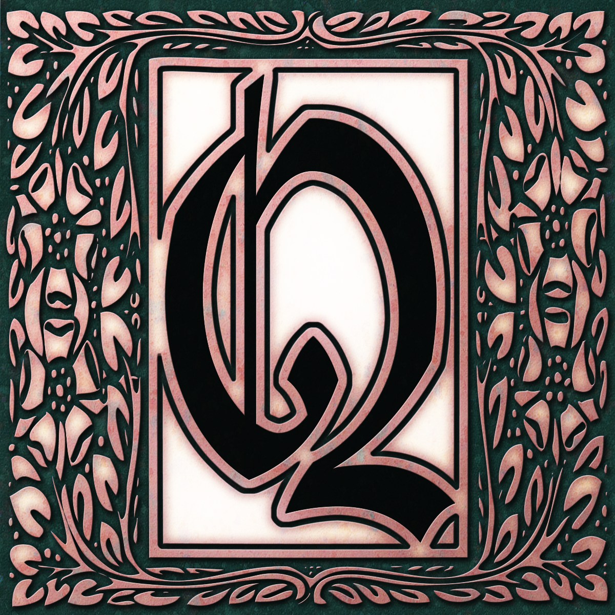 Presentation Alphabets Drop Caps Letter Q Style 089