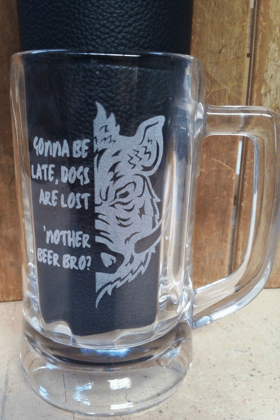 Laser etched beer handle EtchIT
