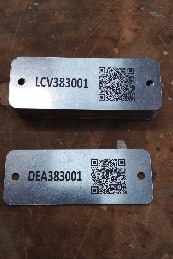 Asset/valve tags with QR Code EtchIT