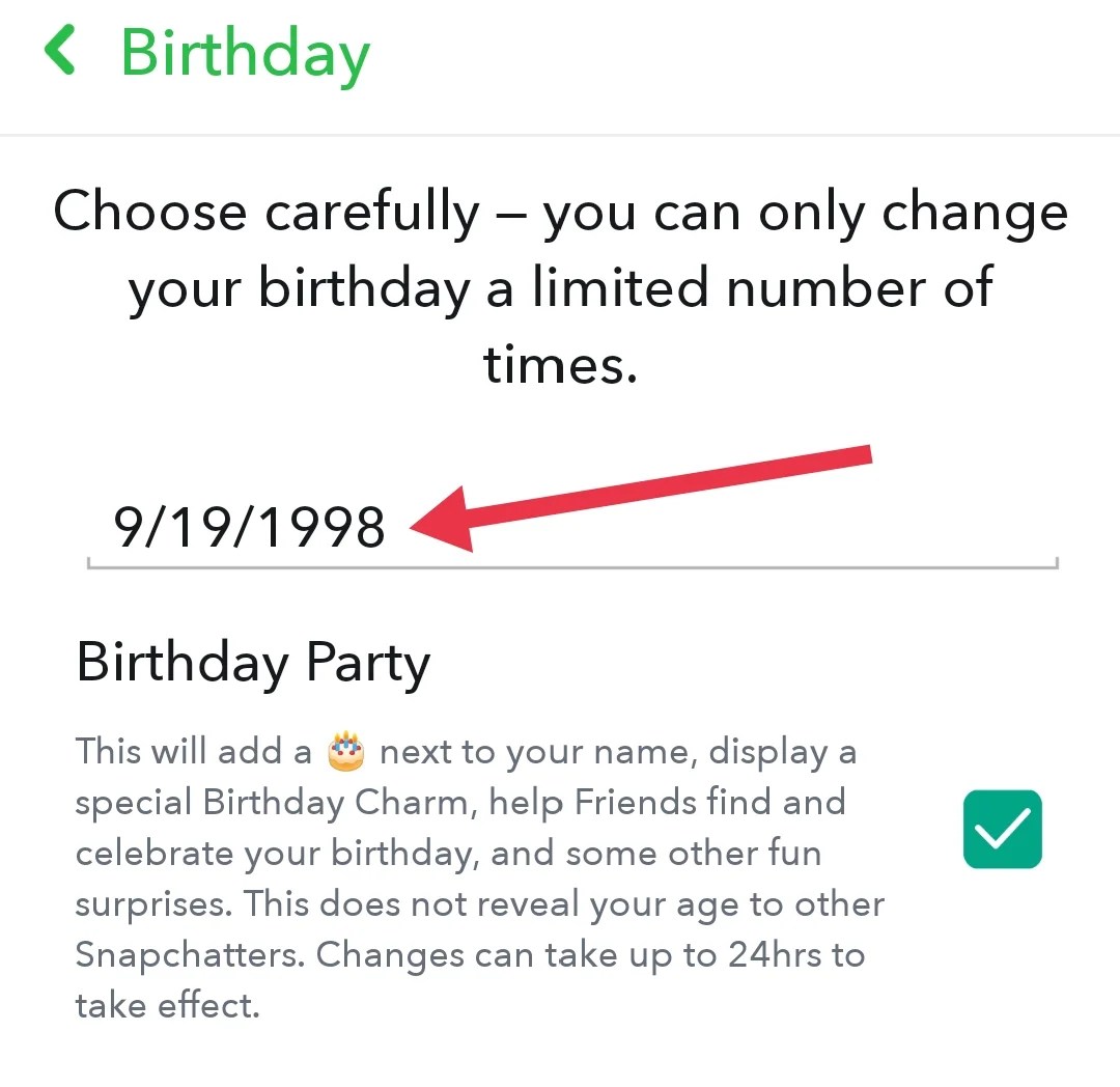 How to Change Your Birthday on Snapchat