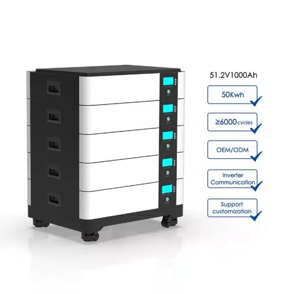 48V Stackable Home LiFePo4 Lithium Battery Box ETEKWARE Battery