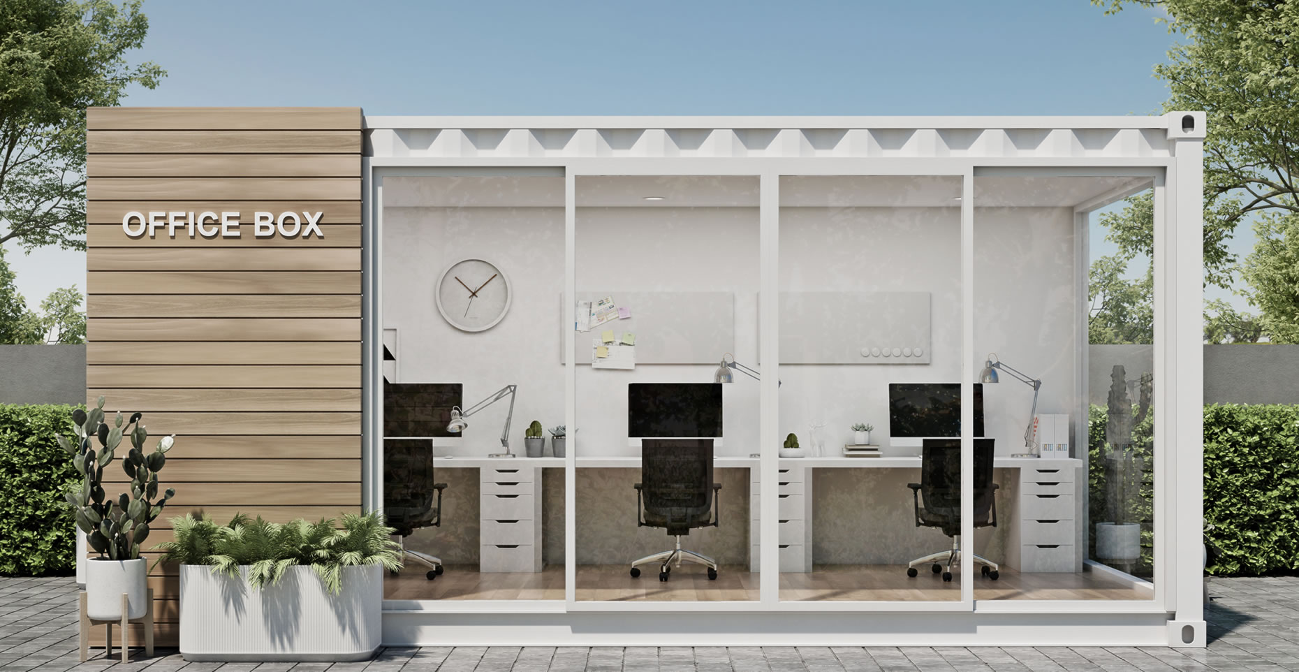 Converted Shipping Container Offices Branch shipping containers