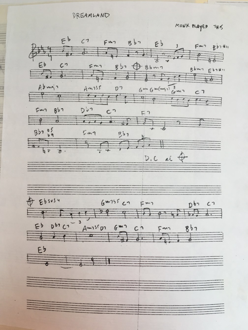 Monks Dream Piano Sheet Music Music Sheet Collection